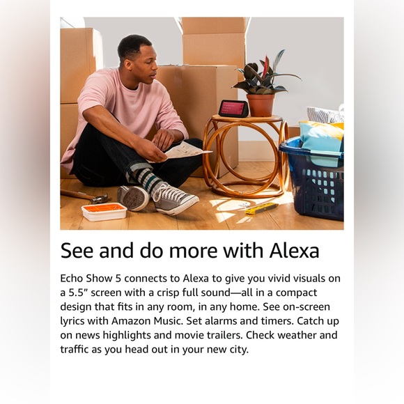 Echo Show 5 (1st Gen, 2019 release) -- Smart display with Alexa – stay connected - Picture 12 of 17